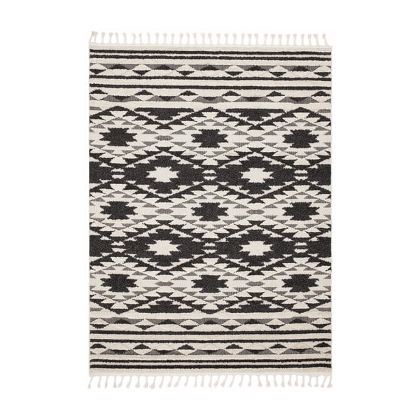Taza fekete-fehér szőnyeg, 120 x 170 cm - Asiatic Carpets