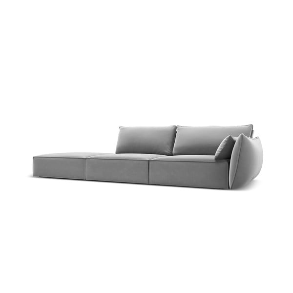 Világosszürke bársony kanapé, jobb oldali 264 cm Vanda – Mazzini Sofas-image-2
