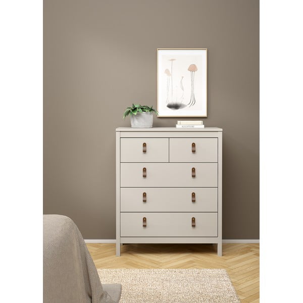 Szürkésbézs komód 82x99x38 cm Madrid – Tvilum-image-4