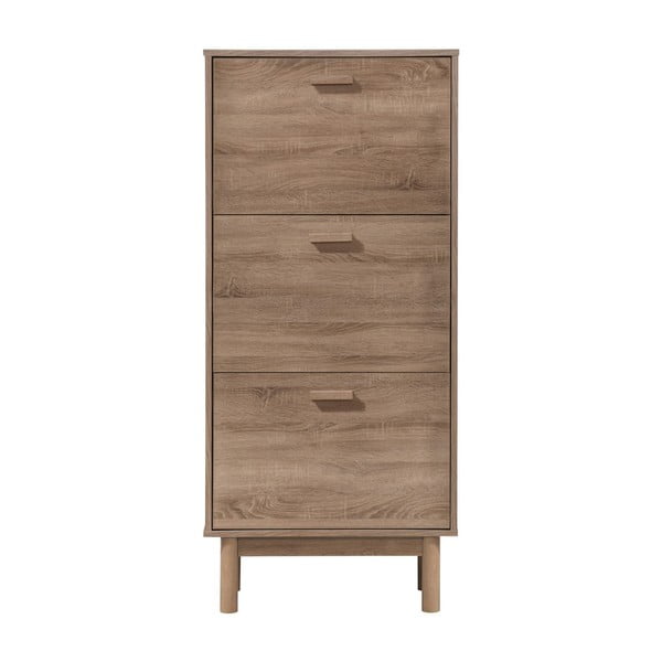 Natúr színű billenő ajtós cipőtartó tölgyfa dekorral Melanie – Støraa-image-1