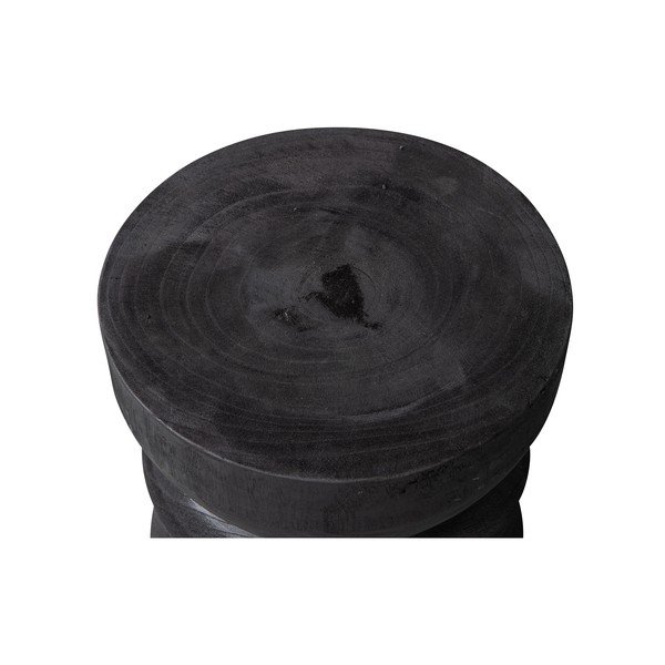 Bikkel paulownia fából készült fekete kerti szék - WOOOD-image-1