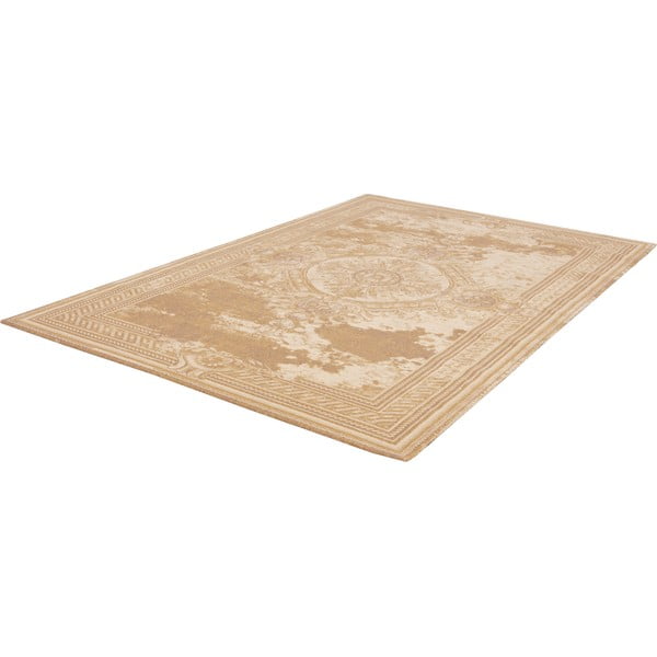 Bézs gyapjú szőnyeg 133x180 cm Emily – Agnella-image-4