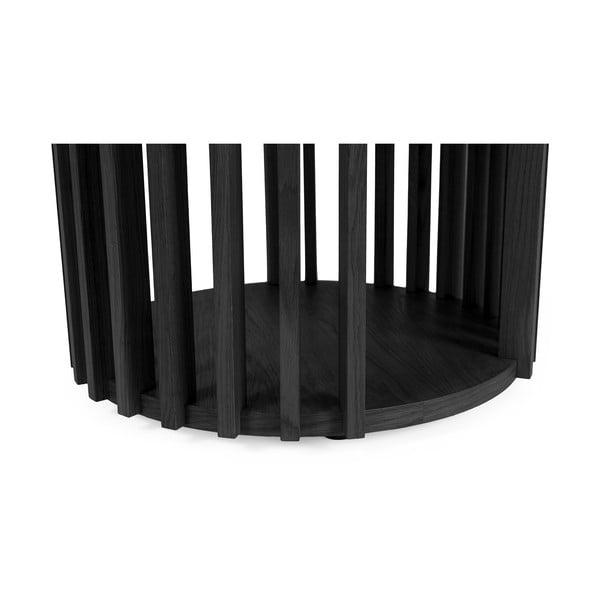 Drum fekete tárolóasztal, ø 53 cm - Woodman-image-1