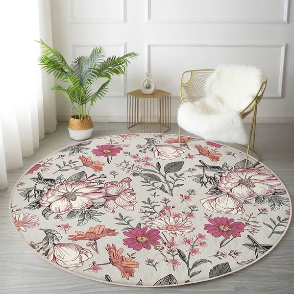 Mosható-robotporszívóval tisztítható kerek szőnyeg ø 100 cm Comfort – Mila Home-image-3