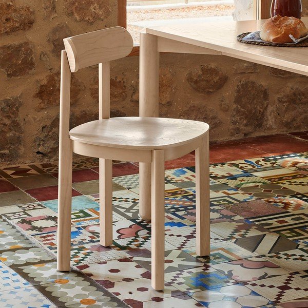 Natúr színű étkezőszék kőrisfa dekorral Nara – Teulat-image-1