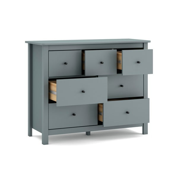 Szürkészöld borovi fenyő komód 110x80x40 cm Misti – Marckeric-image-4