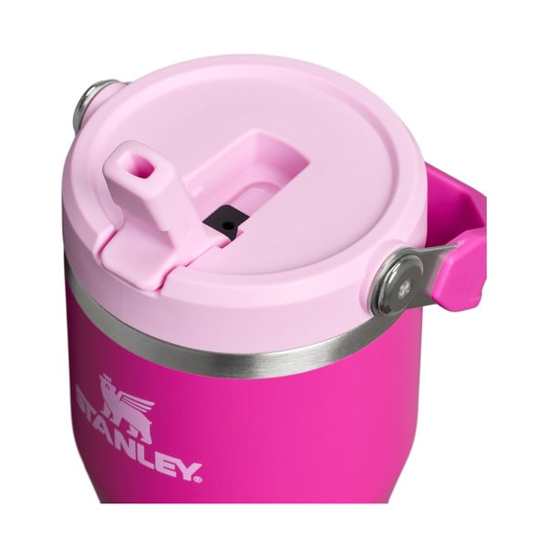 Rózsaszín rozsdamentes acél termosz 600 ml IceFlow™ Flip Straw 2.0 Tumbler Violet Blossom – Stanley-image-1