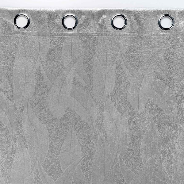 Világosszürke bársony sötétítő függöny 135x280 cm Melodie – douceur d'intérieur-image-3
