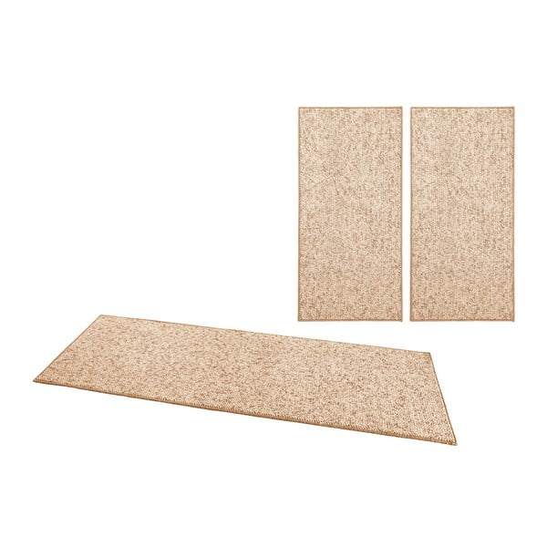 Wolly 3 darabos barnásbézs szőnyeg készlet - BT Carpet