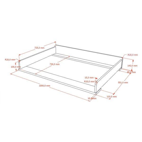 Sötét natúr színű pelenkázó feltét (alkalmas komód mélysége 55 cm) diófa dekorral Ilyas – Vipack-image-2