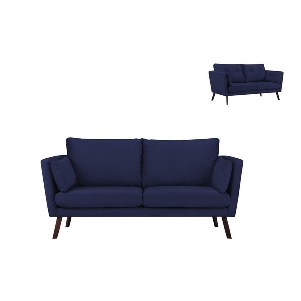 Elena tengerészkék háromszemélyes kanapé - Mazzini Sofas-image-1