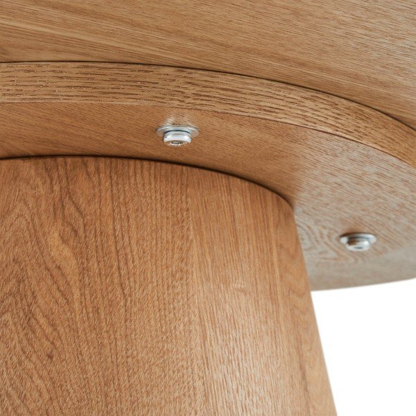 Natúr színű dohányzóasztal tölgyfa dekorral ø 60 cm Tango – Furnhouse-image-4