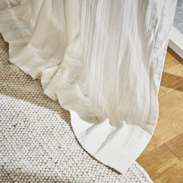 Fehér voile fényáteresztő függöny 140x229 cm Zofia Broderie Anglaise – Pineapple Elephant-image-2