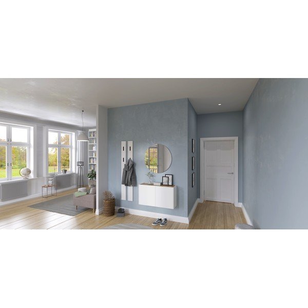 Fehér függő szekrény tölgyfa dekorral 93x52x29 cm Libbiano – Germania-image-4