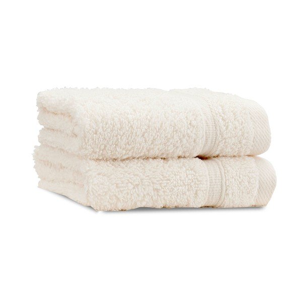 Krémszínű frottír pamut törölköző szett 2 db-os 30x30 cm Zero Twist – Catherine Lansfield