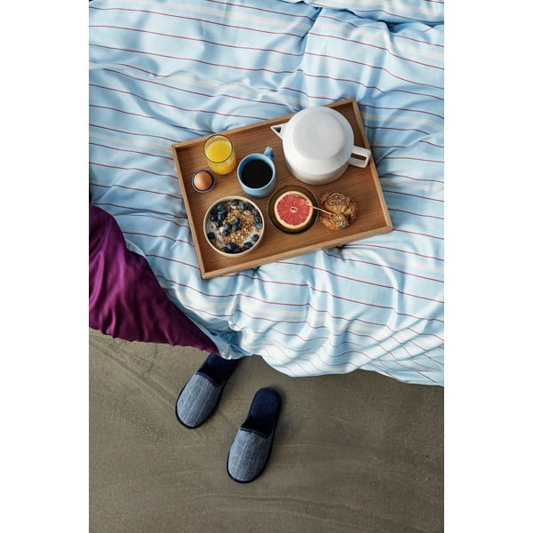 Sandra kék-lila pamut-szatén ágyneműhuzat, 140 x 200 cm - Hübsch-image-3