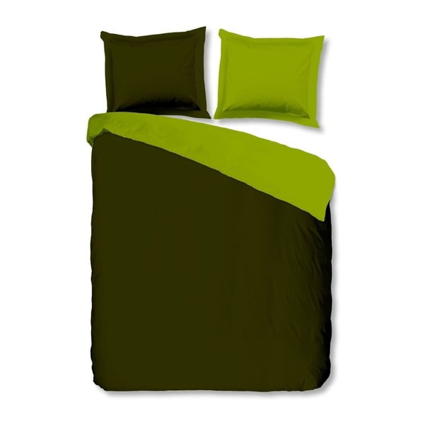 Uni Double zöld pamut ágyneműhuzat, 240 x 200 cm - Muller Textiels