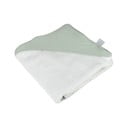 Zöld muszlin kapucnis gyerek törölköző 75x75 cm – Bébé Douceur