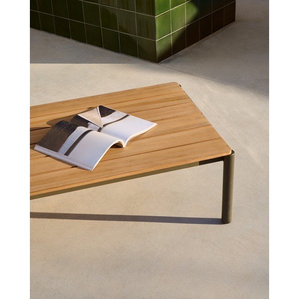 Teakfa kerti dohányzóasztal 63x149 cm Sorells – Kave Home-image-2