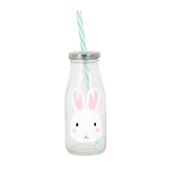 Bertie Bunny szívószálas palack kupakkal - Sass & Belle