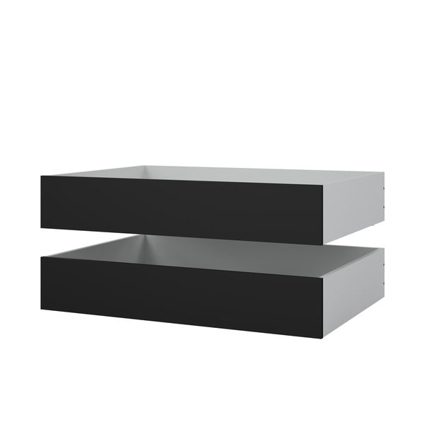 Fekete ágy alatti fiók szett 2 db-os 90x190-140x190 cm Naia – Tvilum-image-3