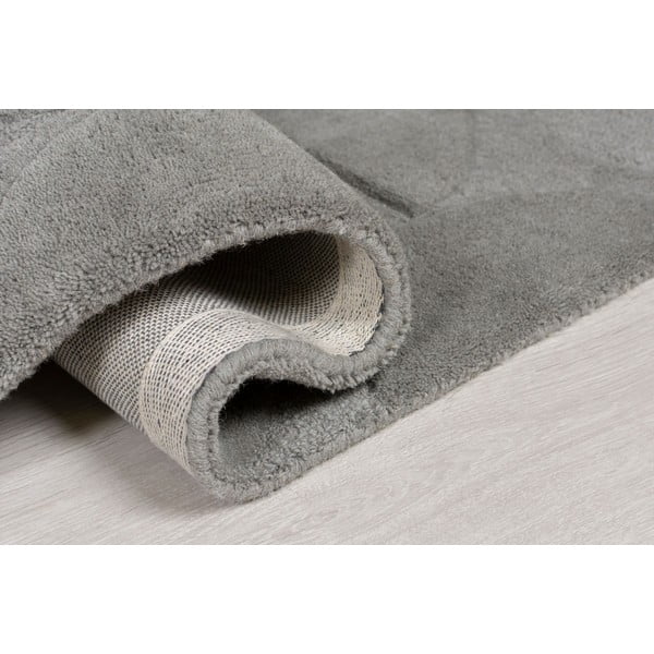 Szürke gyapjú kerek szőnyeg ø 160 cm Gigi - Flair Rugs-image-4