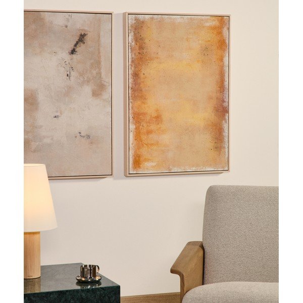 Kézzel festett keretezett-vászon kép 60x90 cm Selnar – Kave Home-image-1