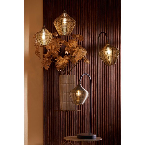 Bronzszínű fém függőlámpa ø 27 cm Alvaro – Light & Living-image-1