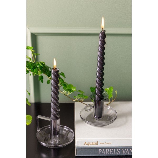 Mod szürke üveg gyertyatartó - PT LIVING-image-1