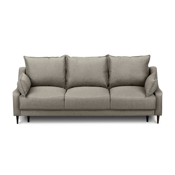 Ancolie világosbarna kinyitható kanapé tárolóhellyel, 215 cm - Mazzini Sofas