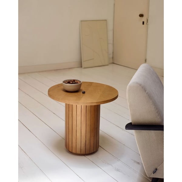 Kerek mangófa tárolóasztal ø 60 cm Licia - Kave Home-image-1