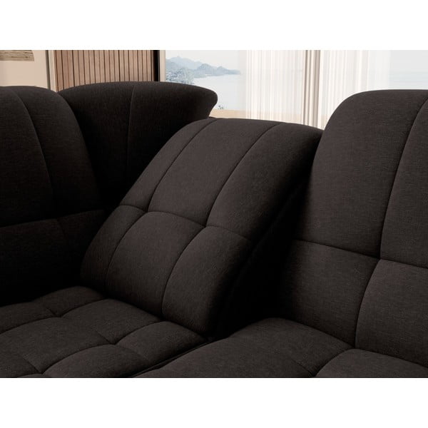 Barna kinyitható-tárolóhelyes sarokkanapé (bal oldali-L alakú) Sado – ELTAP-image-1