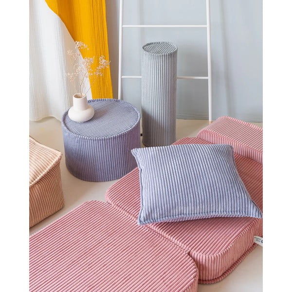 Kék kordbársony párna gyerek kanapéhoz Block – Wigiwama-image-1