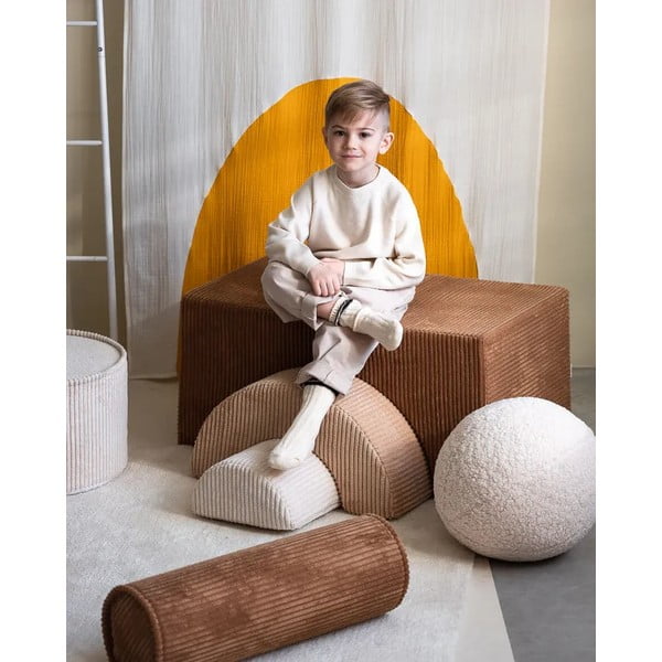 Barna kordbársony párna gyerek kanapéhoz Roll – Wigiwama-image-2
