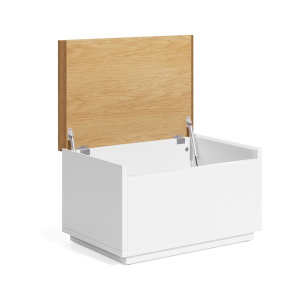 Natúr színű tárolóláda tölgyfa dekorral 60x35 cm Abilen – Kave Home-image-2