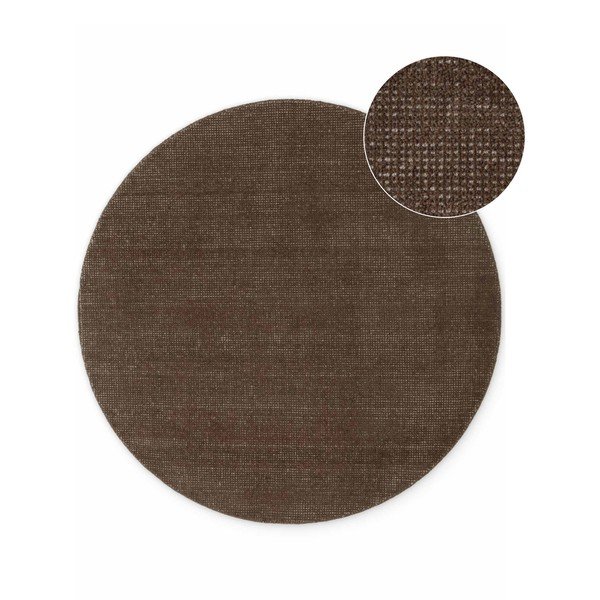 Barna kézi szövésű gyapjú kerek szőnyeg ø 160 cm Greenwich – Ted Baker