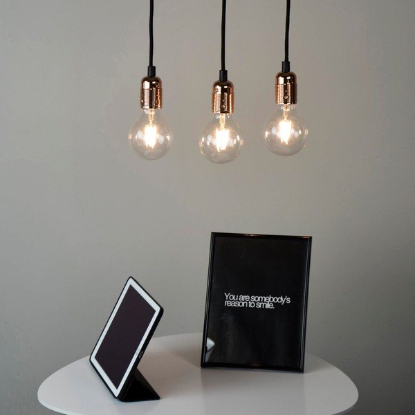 Uno háromágú függőlámpa rézszínű részletekkel - Sotto Luce-image-1