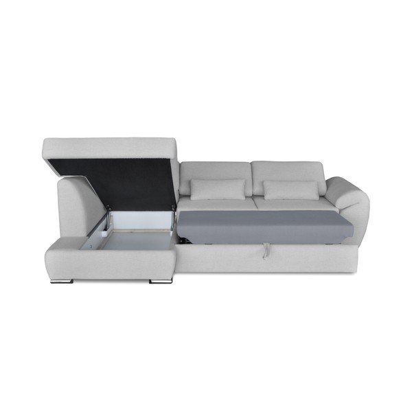 Epsilon világosszürke kinyitható sarokkanapé, bal oldali kivitel - Windsor & Co. Sofas-image-4