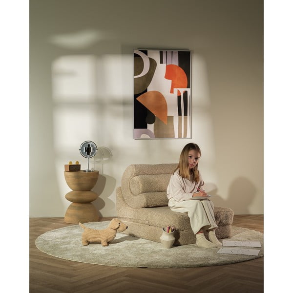 Világosbarna buklé gyerek fotel Flipster – Wigiwama-image-3