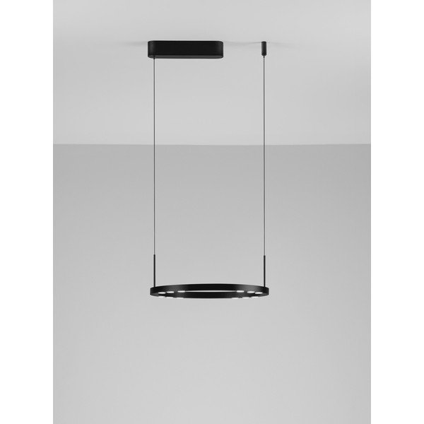Matt fekete alumínium LED dimmelhető függőlámpa ø 40 cm Lunette – Nova Luce-image-3