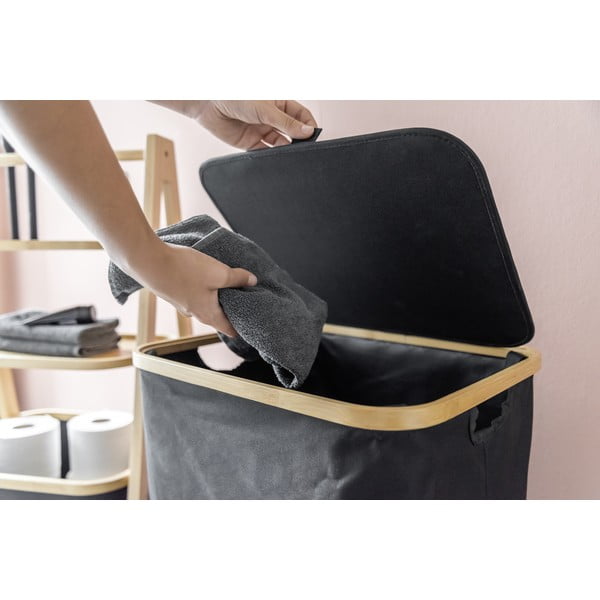 Textil szennyeskosár 68 l Ecori – Wenko-image-1