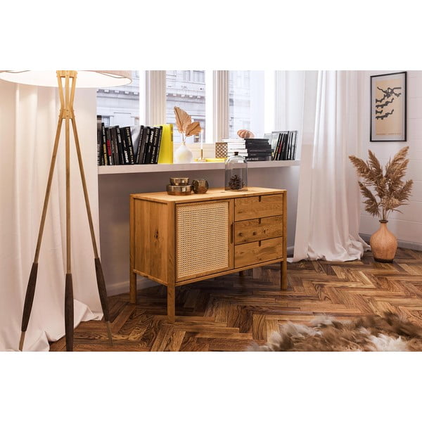 Alacsony tölgyfa komód 97x69 cm Pola - The Beds-image-4