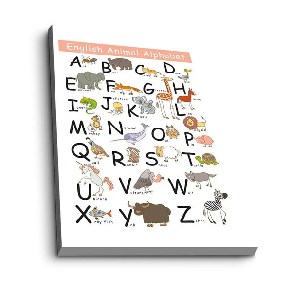 Gyerekszoba kép 45x70 cm Alphabet – Wallity-image-2