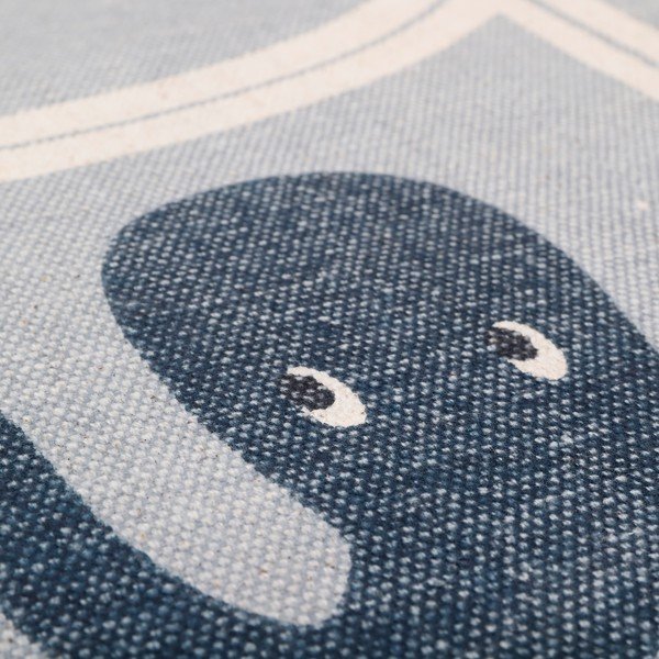 Little Deep Blue kézzel készített pamut gyerekszőnyeg,  ø 120 cm - Nattiot-image-4