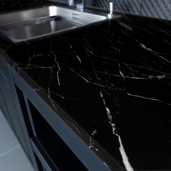 Bútormatrica 200x60 cm Black and White Marble – Ambiance-image-3
