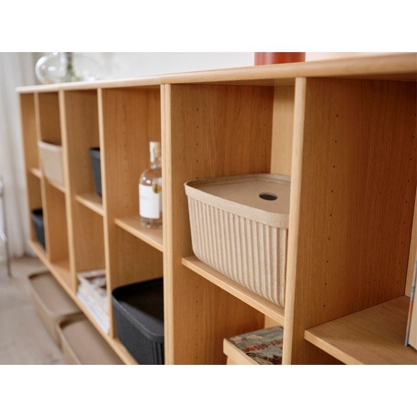 Fekete fedeles tárolódoboz szett 2 db-os 32x23x20,5 cm Pulp – Zone-image-1