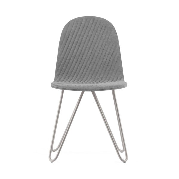 Mannequin X Stripe szürke szék fém lábakkal - Iker