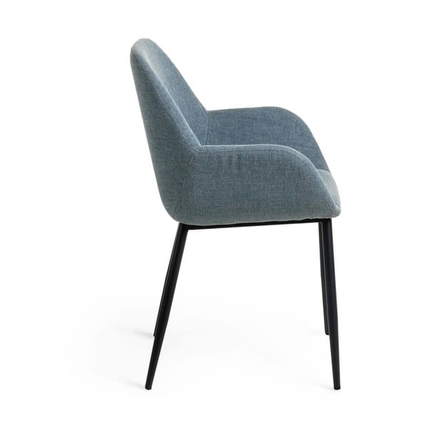 Kék kárpitozott étkezőfotel Konna – Kave Home-image-4