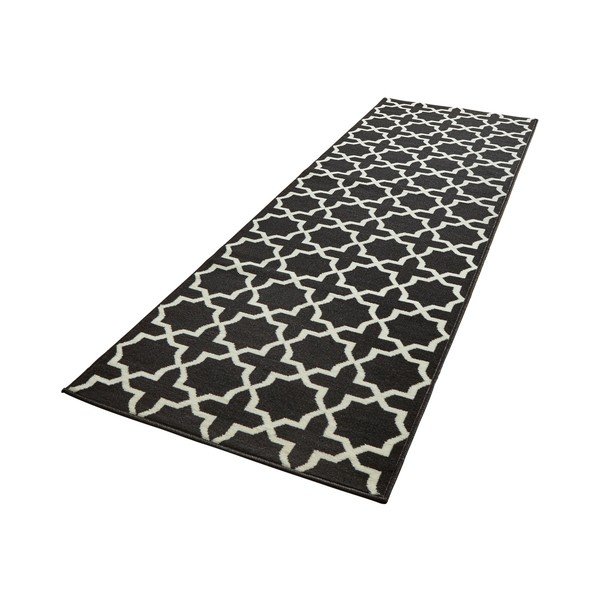 Basic Glam fekete-fehér futószőnyeg, 80 x 350 cm - Hanse Home-image-2