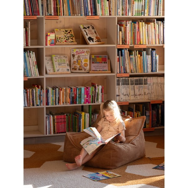 Barna kordbársony gyerek babzsákfotel Chair – Wigiwama-image-1